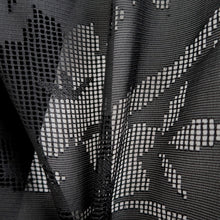 Load image into Gallery viewer, Haori Jacket Vintage(1950-1980) Black See-Through Flower Silk #10630C3