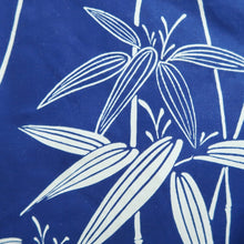 Load image into Gallery viewer, Yukata Vintage(1950-1980) Blue Bamboo Cotton #11096B1