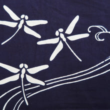 Load image into Gallery viewer, Yukata Vintage(1950-1980) Navy Dragonfly Cotton #10755D3
