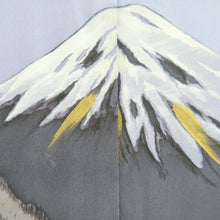 Load image into Gallery viewer, Men's Juban Blueish Gray Landscape Silk #10661C5