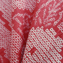 Load image into Gallery viewer, Haori Jacket Vintage(1950-1980) Red Shibori Peony Silk #10064D1