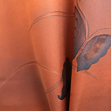 Load image into Gallery viewer, Haori Jacket Reddish Brown Butterfly Silk #10851E3