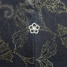 Load image into Gallery viewer, Haori Jacket Vintage(1950-1980) Black Gold Flower Silk #10590C1