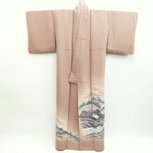 Load image into Gallery viewer, Kimono Rosybrown Zen Temple Landscape Tall Silk #9945B5