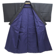Load image into Gallery viewer, Men's Kimono Vintage(1950-1980) Black Montsuki Silk #10461A4