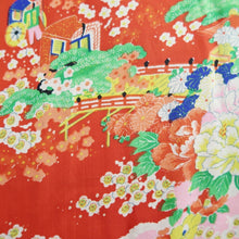 Load image into Gallery viewer, Juban Vintage(1950-1980) Red Plum blossom Silk #10364F4