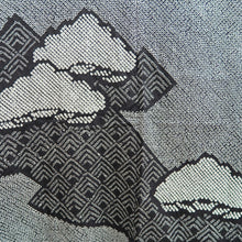 Load image into Gallery viewer, Haori Jacket Vintage(1950-1980) Black Full Shibori Pine Tree Silk #10570B5