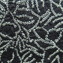Load image into Gallery viewer, Haori Jacket Vintage(1950-1980) Black Full Shibori botanical Silk #10801D5