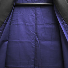 Load image into Gallery viewer, Men's Kimono Vintage(1950-1980) Black Montsuki Silk #10461A4
