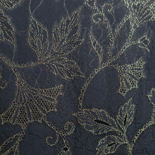 Load image into Gallery viewer, Haori Jacket Vintage(1950-1980) Black Gold Flower Silk #10590C1