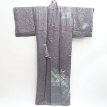 Load image into Gallery viewer, Kimono Purple Embroidery Crane Birds Wave Silk #9646J2