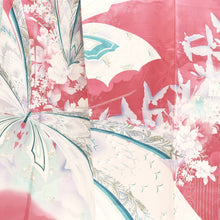 Load image into Gallery viewer, Furisode Vintage(1950-1980) Pink Butterfly Tall Silk #9604H4