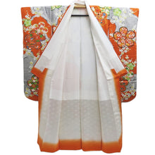 Load image into Gallery viewer, Furisode Orange Plum blossom Branch Tall Silk #10302E5
