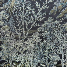 Load image into Gallery viewer, Haori Jacket Vintage(1950-1980) Black Gold Silver Landscape Tree Silk #10821E1