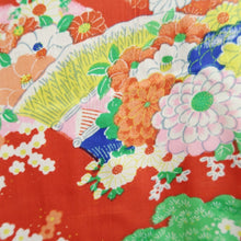 Load image into Gallery viewer, Juban Vintage(1950-1980) Red Plum blossom Silk #10364F4