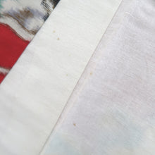 Load image into Gallery viewer, Kimono Vintage(1920-1950) Blue Red Meisen Flower Silk #10766D4