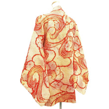 Load image into Gallery viewer, Haori Jacket Vintage(1950-1980) Red Yellow Shibori Flower Silk #10611C3
