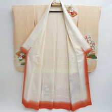 Load image into Gallery viewer, Furisode Vintage(1950-1980) Light Peach Heian Princess Silk #9651J2