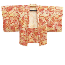 Load image into Gallery viewer, Haori Jacket Vintage(1950-1980) Red Yellow Shibori Flower Silk #10611C3