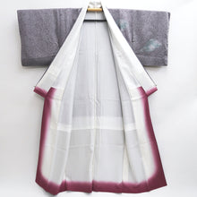 Load image into Gallery viewer, Kimono Purple Embroidery Crane Birds Wave Silk #9646J2