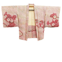 Load image into Gallery viewer, Haori Jacket Vintage(1950-1980) Red Shibori Chrysanthemum Silk #10601C2