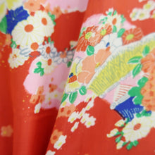 Load image into Gallery viewer, Juban Vintage(1950-1980) Red Plum blossom Silk #10364F4