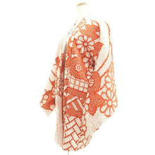 Load image into Gallery viewer, Haori Jacket Vintage(1950-1980) Reddish Brown Full Shibori Peony Silk #10571B5