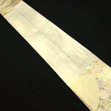 Load image into Gallery viewer, Fukuro Obi Gold Peony Wisteria Silk BB327V9