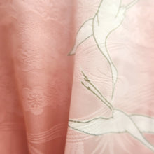 Load image into Gallery viewer, Haori Jacket Pink Crane Birds Silk #10730D3