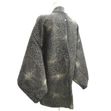 Load image into Gallery viewer, Haori Jacket Vintage(1950-1980) Black Gold Floral pattern Silk #10992F4