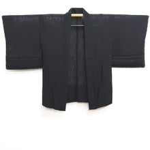 Load image into Gallery viewer, Haori Jacket Vintage(1950-1980) Black See-Through Flower Ryusui Silk #10230E2