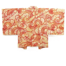 Load image into Gallery viewer, Haori Jacket Vintage(1950-1980) Red Yellow Shibori Flower Silk #10611C3