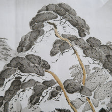 Load image into Gallery viewer, Men's Juban Blueish Gray Landscape Silk #10446A3