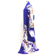 Load image into Gallery viewer, Furisode Blue Crane Birds Silk #10313F1