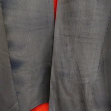 Load image into Gallery viewer, Tomesode Vintage(1920-1950) Black Crane Birds Hand painted Silk #10493B1