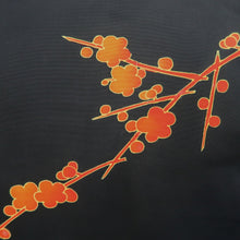 Load image into Gallery viewer, Haori Jacket Vintage(1950-1980) Black Plum blossom Branch Silk #11072A4
