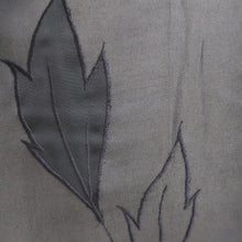 Load image into Gallery viewer, Haori Jacket Vintage(1950-1980) Black Sheer Botanical Embroidery Silk #10892E4