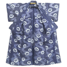 Load image into Gallery viewer, Yukata Vintage(1950-1980) Navy White Bangasa Umbrella Cotton #10756D3