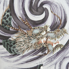 Load image into Gallery viewer, Men's Haori Vintage(1950-1980) Blue Black Dragon Tiger Silk #10638C4