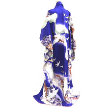 Load image into Gallery viewer, Furisode Blue Crane Birds Silk #10313F1