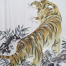 Load image into Gallery viewer, Men's Haori Vintage(1950-1980) Blue Black Dragon Tiger Silk #10638C4