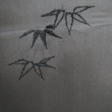 Load image into Gallery viewer, Haori Jacket Vintage(1950-1980) Black Midnight blue Sheer Bamboo leaf Silk #10902E5