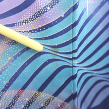 Load image into Gallery viewer, Furisode Dark Blue Butterfly Aurora Tall Silk #9707J5