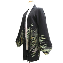 Load image into Gallery viewer, Haori Jacket Vintage(1950-1980) Black Gold Splash Silk #10125D3