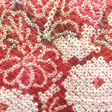 Load image into Gallery viewer, Haori Jacket Vintage(1950-1980) Red Shibori Chrysanthemum Silk #10601C2