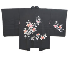 Load image into Gallery viewer, Haori Jacket Black Flower Branch Silk #10812E1