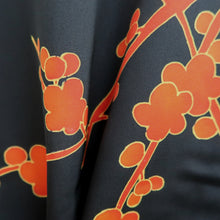 Load image into Gallery viewer, Haori Jacket Vintage(1950-1980) Black Plum blossom Branch Silk #11072A4