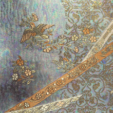 Load image into Gallery viewer, Fukuro Obi Gold Silver Bird Silk BB328V9