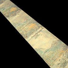 Load image into Gallery viewer, Fukuro Obi Gold Pale Green Kinkakuji Landscape Silk BB334V9