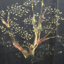 Load image into Gallery viewer, Haori Jacket Vintage(1950-1980) Black Tree Silk #9728A1